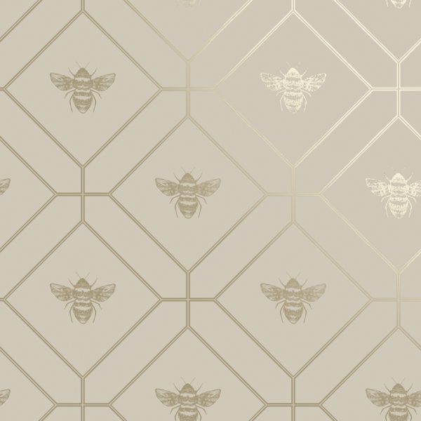 13082 Honeycomb Bee Taupe Shiny Product