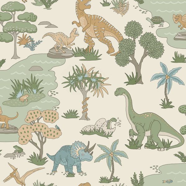 14012 Dino Zoo Cream Multi Thumbnail