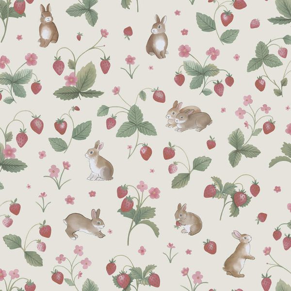 14140 Bunnies and Berries Cream Multi Thumbnail