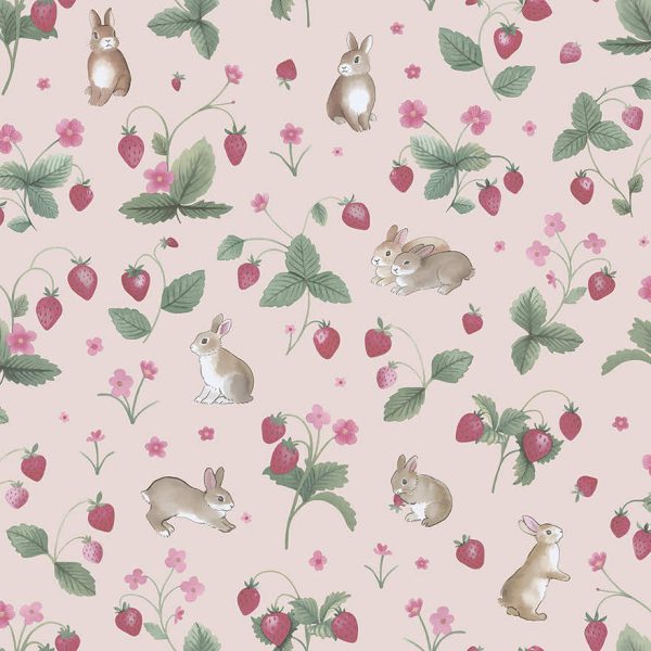 14141 Bunnies and Berries Pink Thumbnail