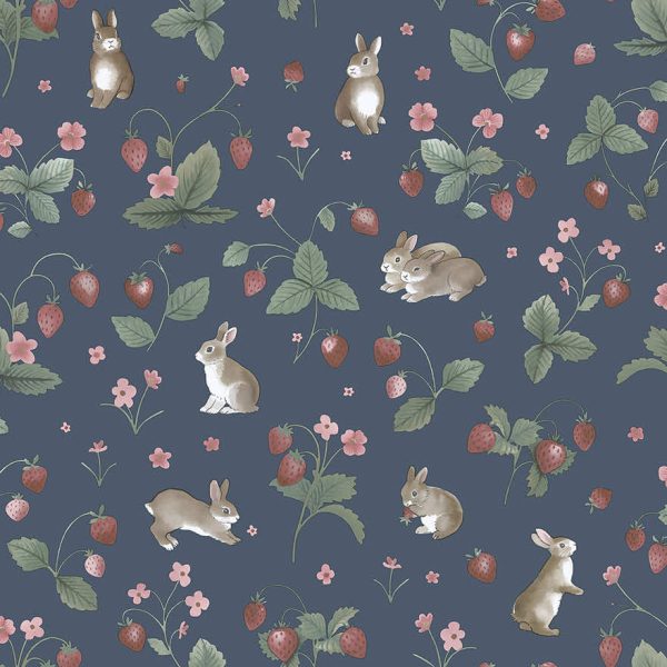 14142 Bunnies and Berries Navy Thumbnail