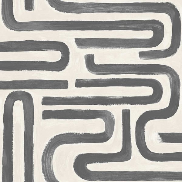 14233 Brushed Geo Charcoal Cream thumbnail