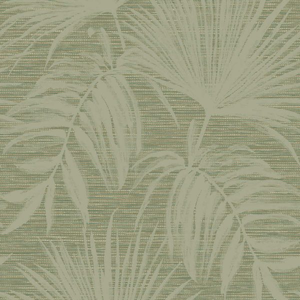 66222 Grasscloth Leaf Green
