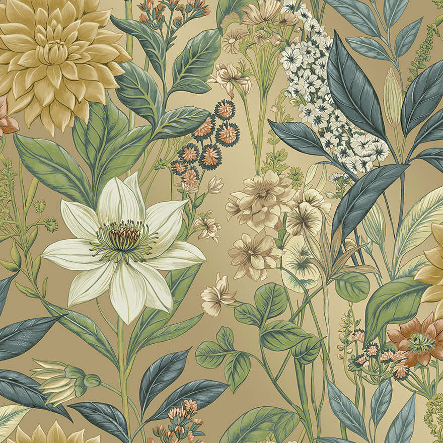 92060 Clematis Gold Thumbnail Metallic Shine